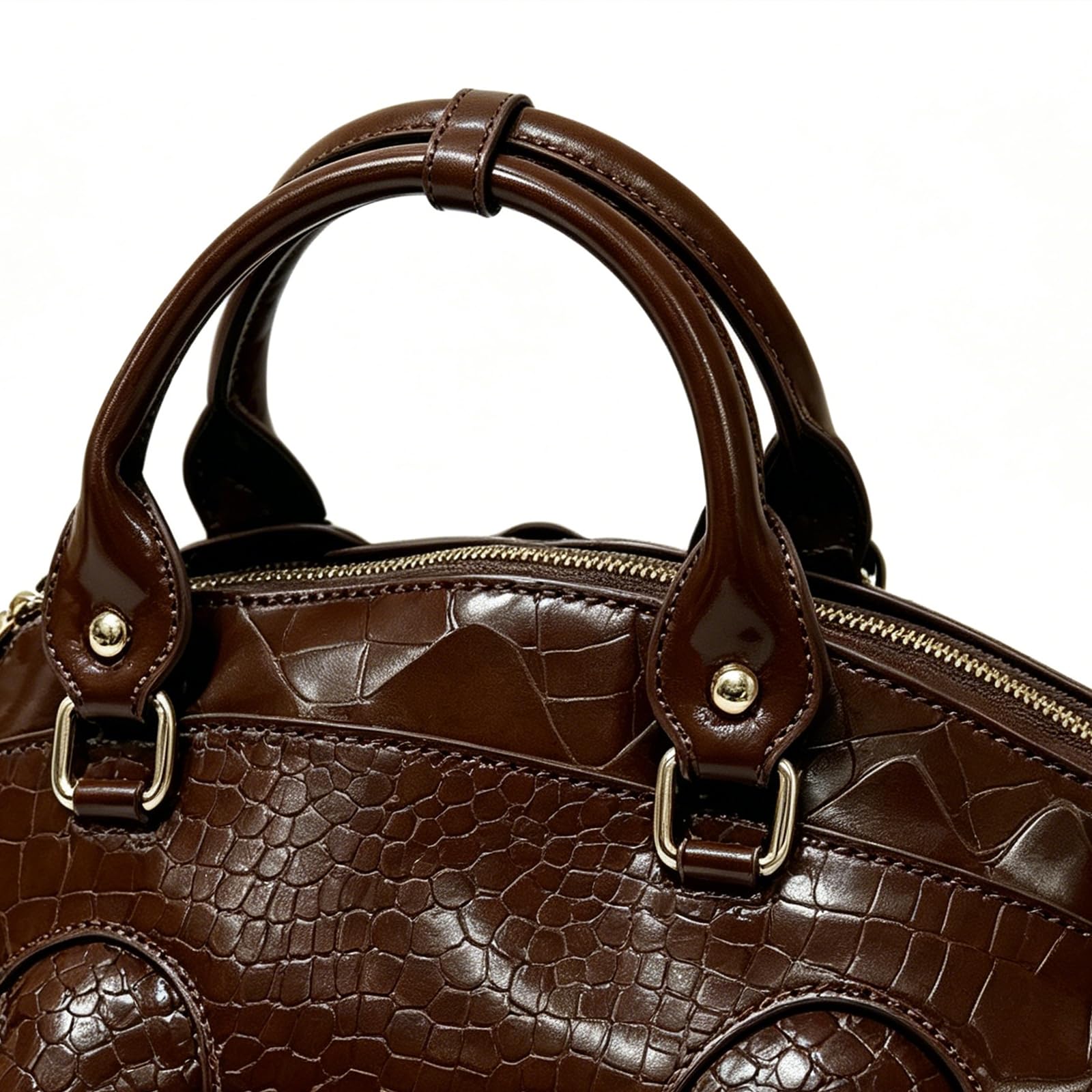 Damska torebka crossbody 3D z krokodylem, górny uchwyt ze skóry PU