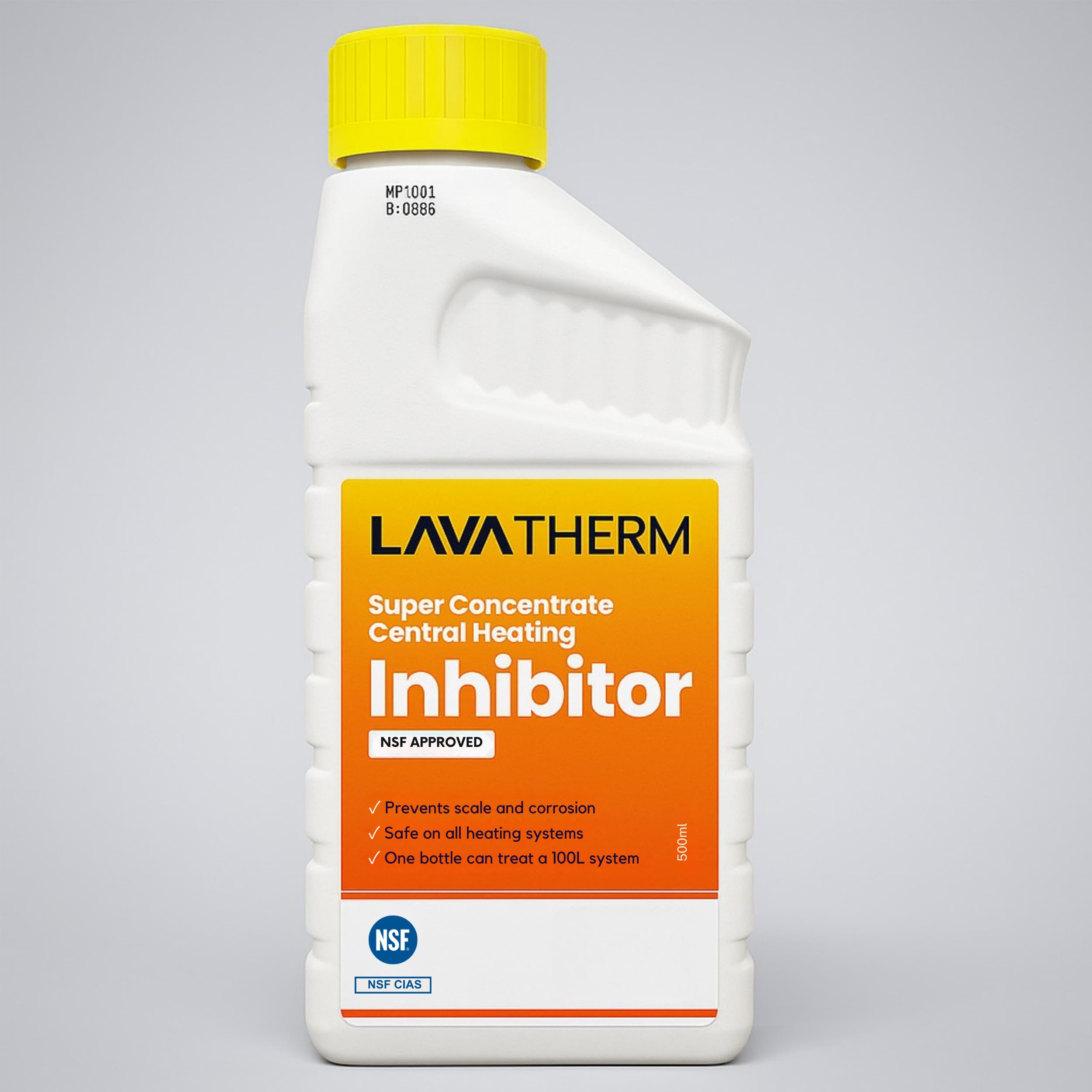 Inhibiteur de chauffage central super concentré 500 ml – Empêche le calcaire et la corrosion, sans danger pour tous les systèmes de chauffage, traite jusqu'à 100 L, approuvé NSF, améliore
