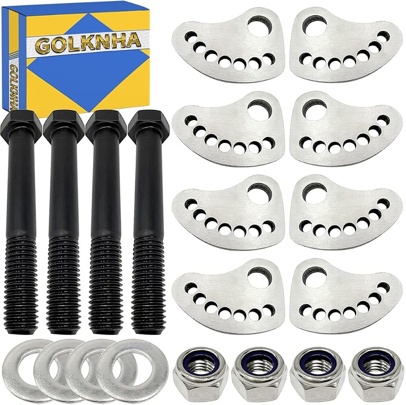 Kit de Parafusos e Cames de Alinhamento do Braço Superior GOLKNHA ±1,5° para Silverado e GMC Sierra – 8 peças