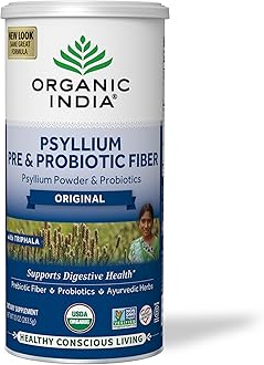 Psyllium Husk Powder - Pre & Probiotic Fiber Supplement, Whole Psyllium Husk Supplement, Unflavored Powder, Dietary Fiber, USDA Organic, Gluten Free - 10 Oz