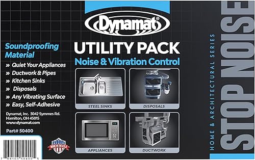 Dynamat Xtreme Architectural Utility Pak 24 - Hojas de amortiguador de sonido - Material de insonorización para el hogar - Aislador de ruido y