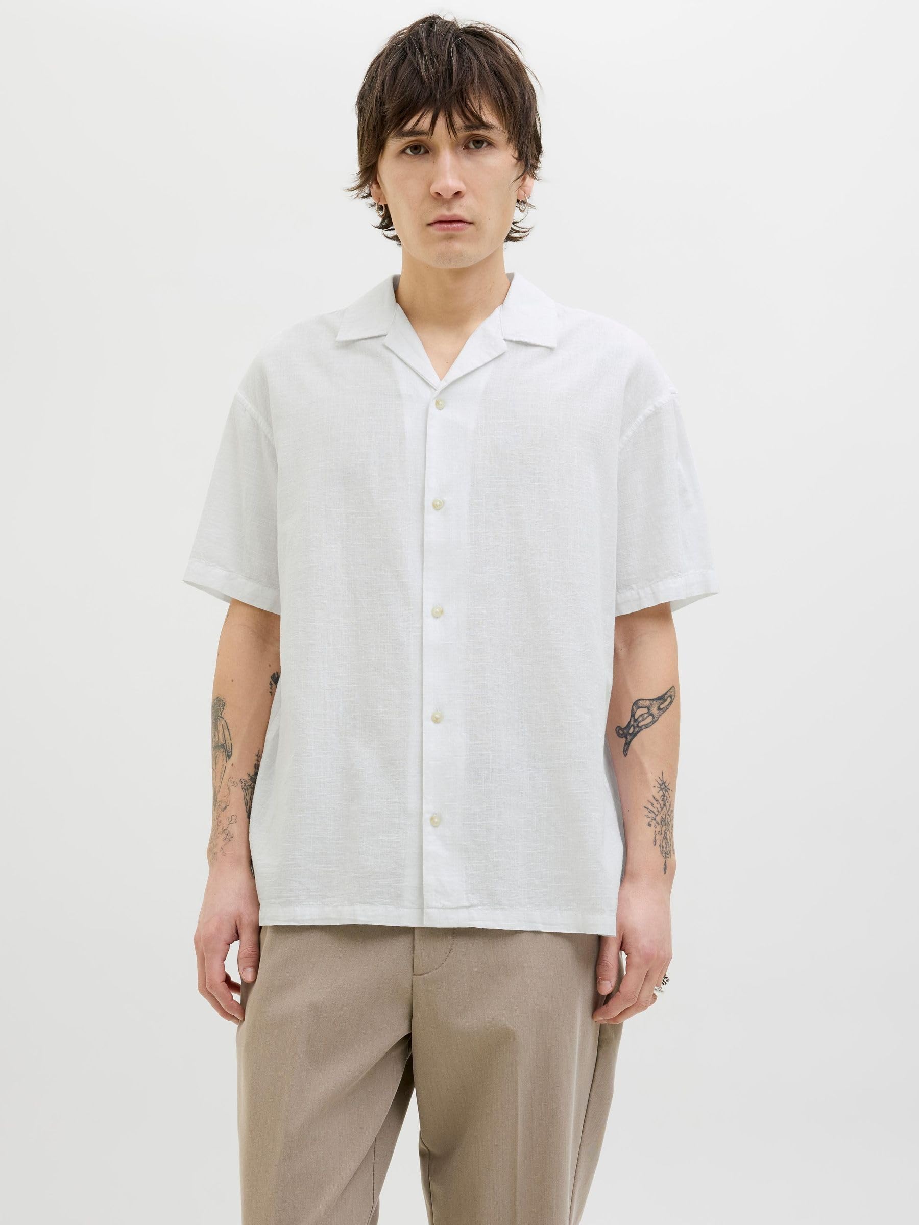 JJESUMMER Resort Shirt SS SN, biały, M