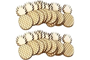 JANOU 50-Piece Unfinished Pineapple Wood Cutouts