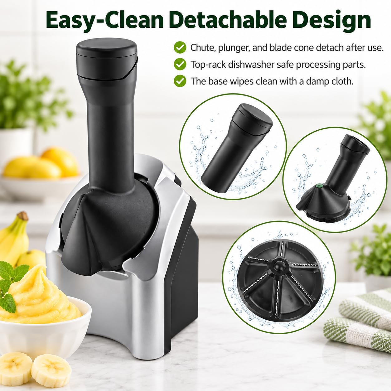 Máquina de servicio suave para hacer postres de frutas congeladas