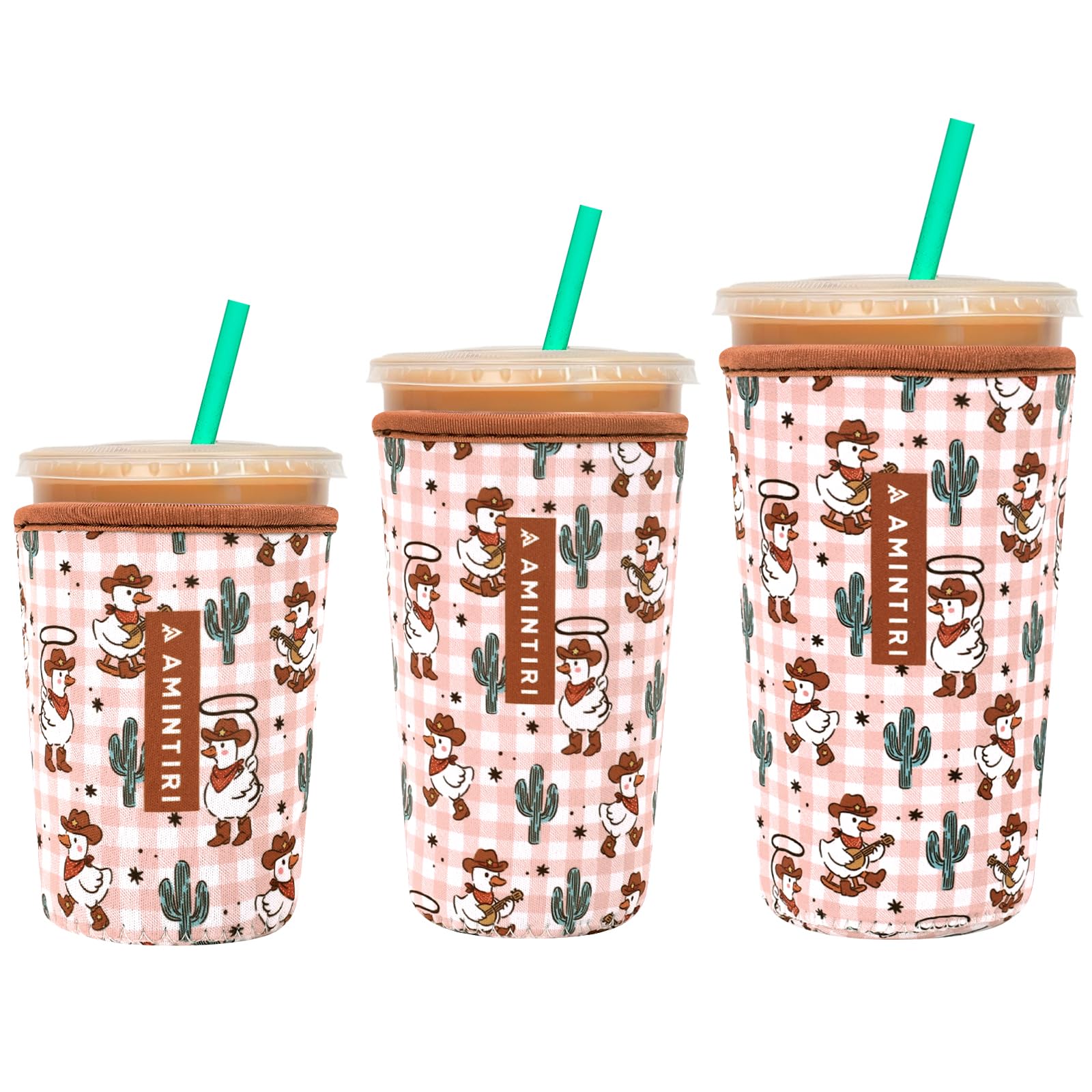 Reusable Insulator Neoprene Sleeve for Iced Coffee &amp; Cold Soda