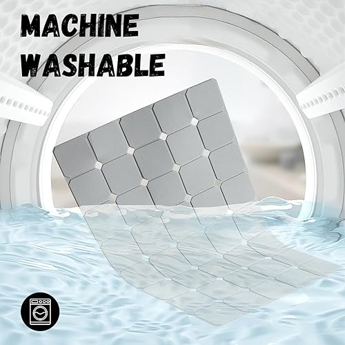 Miniatura 6 de Alfombra de baño para bañera texturizada Alfombra de baño de silicona plegable Alfombra de ducha antideslizante sin ventosas 28 x 17.7 pulgadas -
