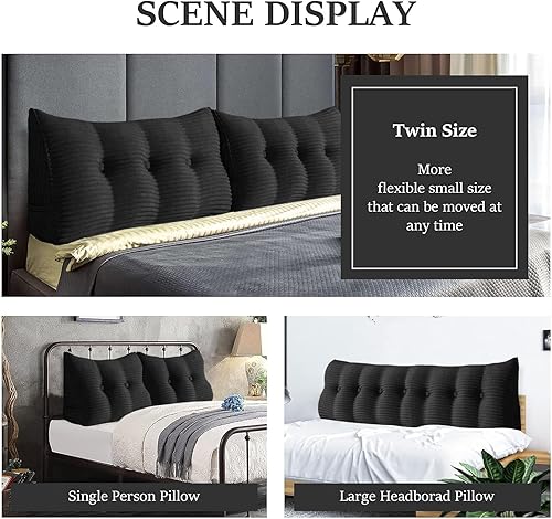 Miniatura 6 de Almohada de cuña para sentarse en la cama, almohada de lectura para adultos, soporte para respaldo, almohada de cabecero, sofá cama, cojín de