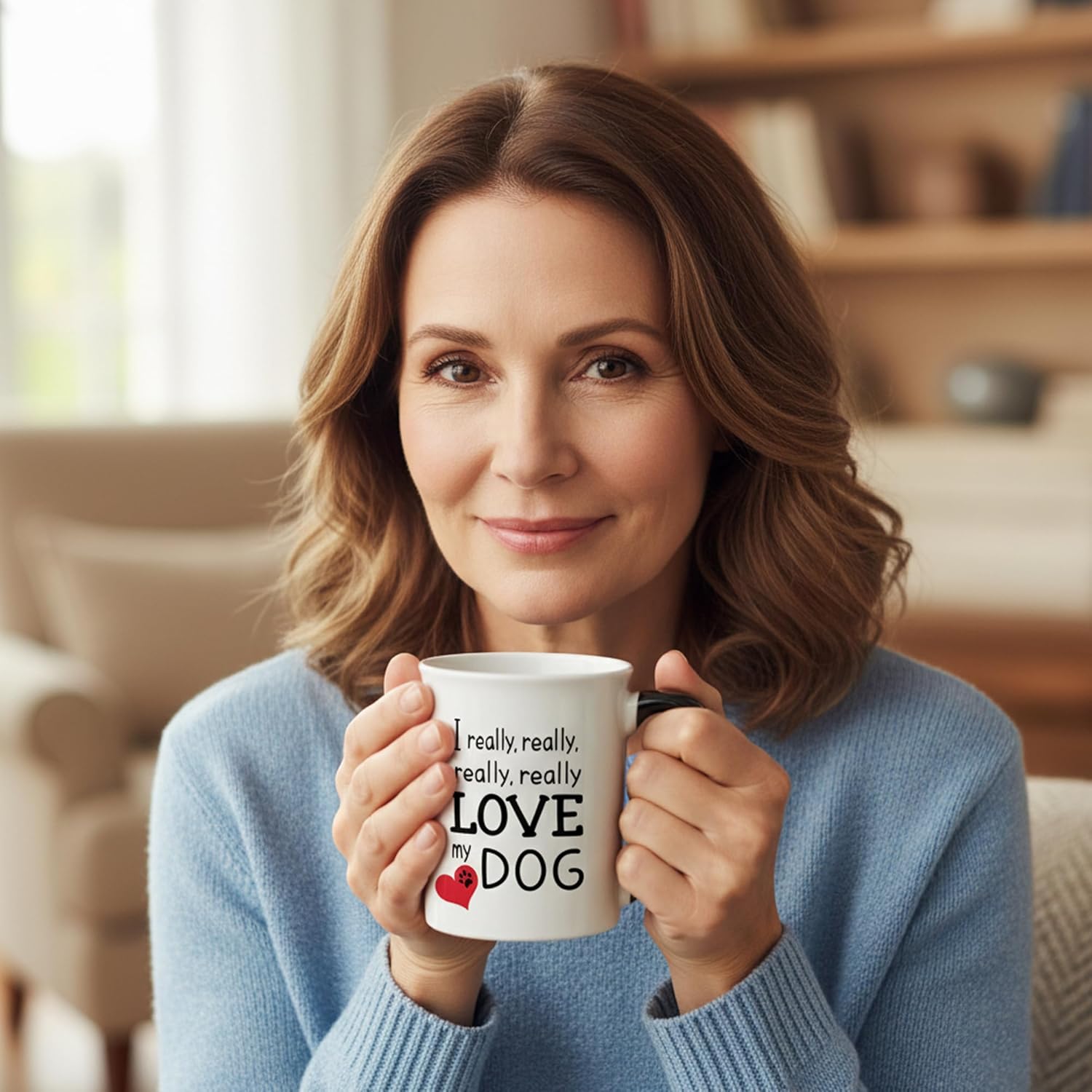 Cottage Creek Coffee Cups | I Really, Really Love My Dog 16oz Ceramic Coffee Mug | Ideal I Love My Dog Gifts for Women, Men | Funny Gifts for Mom, Dad, Girlfriend, Boyfriend - Image 5