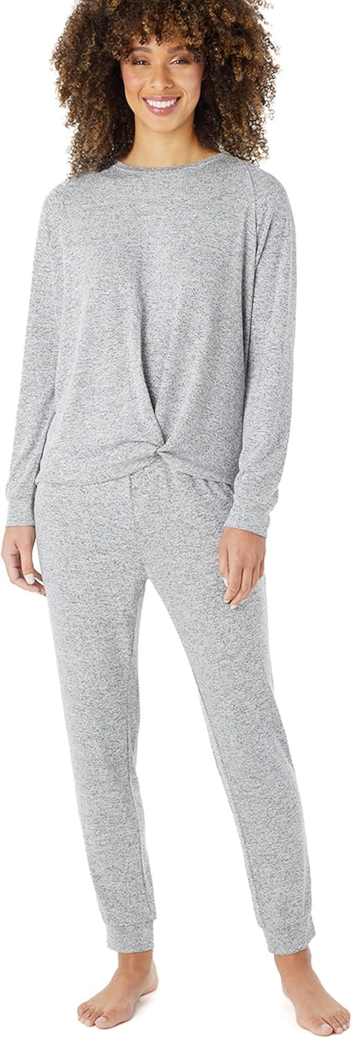 Eddie Bauer Lounge Sets for Women, Cozy Soft 2 Piece Loungewear Pajamas with Long Sleeve Shirt and Jogger - PJs - Image 2