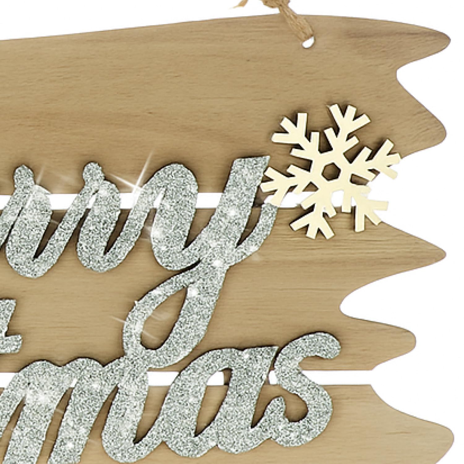 Set 4 Decorazioni In Legno Per Natale – Stelle E Abeti Da Appendere, 13 Cm, Selezione Di Colori Naturali