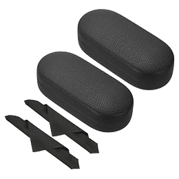 PATIKIL Hard Shell Eyeglasses Case, PU Leather Large Glasses Case Litchi Grain Protective Sunglasses Organizer