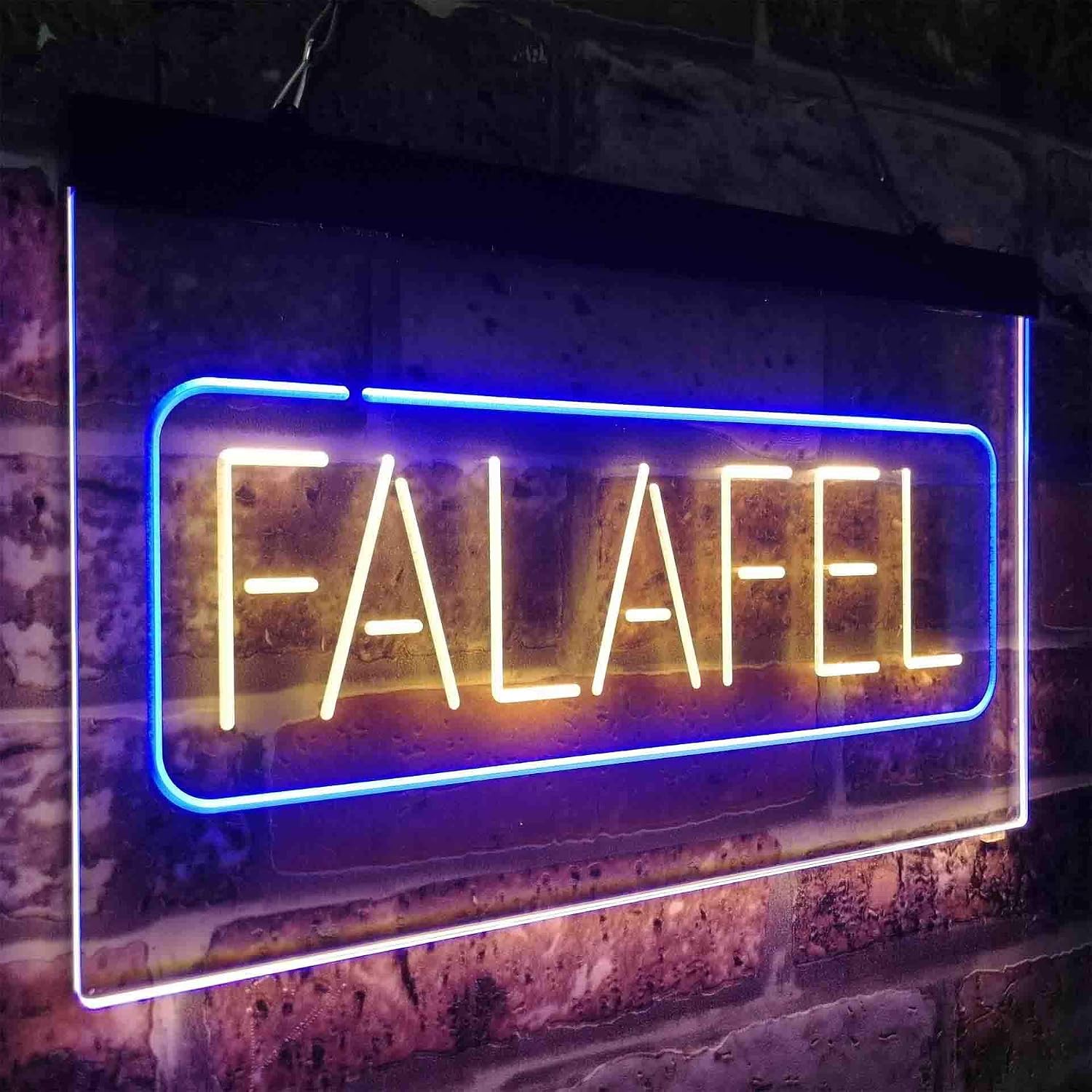 ADVPRO Falafel Middle East Street Food Dual Color LED Neon Sign Blue & Yellow 16 x 12 Inches st6s43-i3823-by image 3