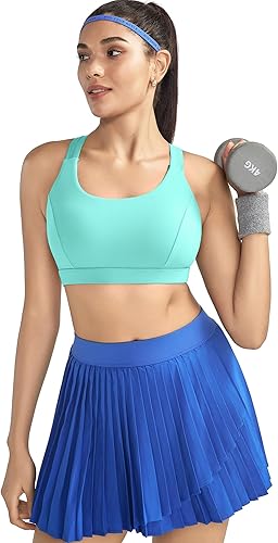 Miniatura 2 de RUNNING GIRL Brasier deportivo para mujer de alto soporte, espalda cruzada acolchada, brasier deportivo con tirantes delgados, brasier de yoga