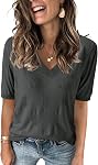 Arach&Cloz Women's V-Neck Short Sleeve Special Rib Knitted Pattern Casual Tops Sweater Spring Summer 2026