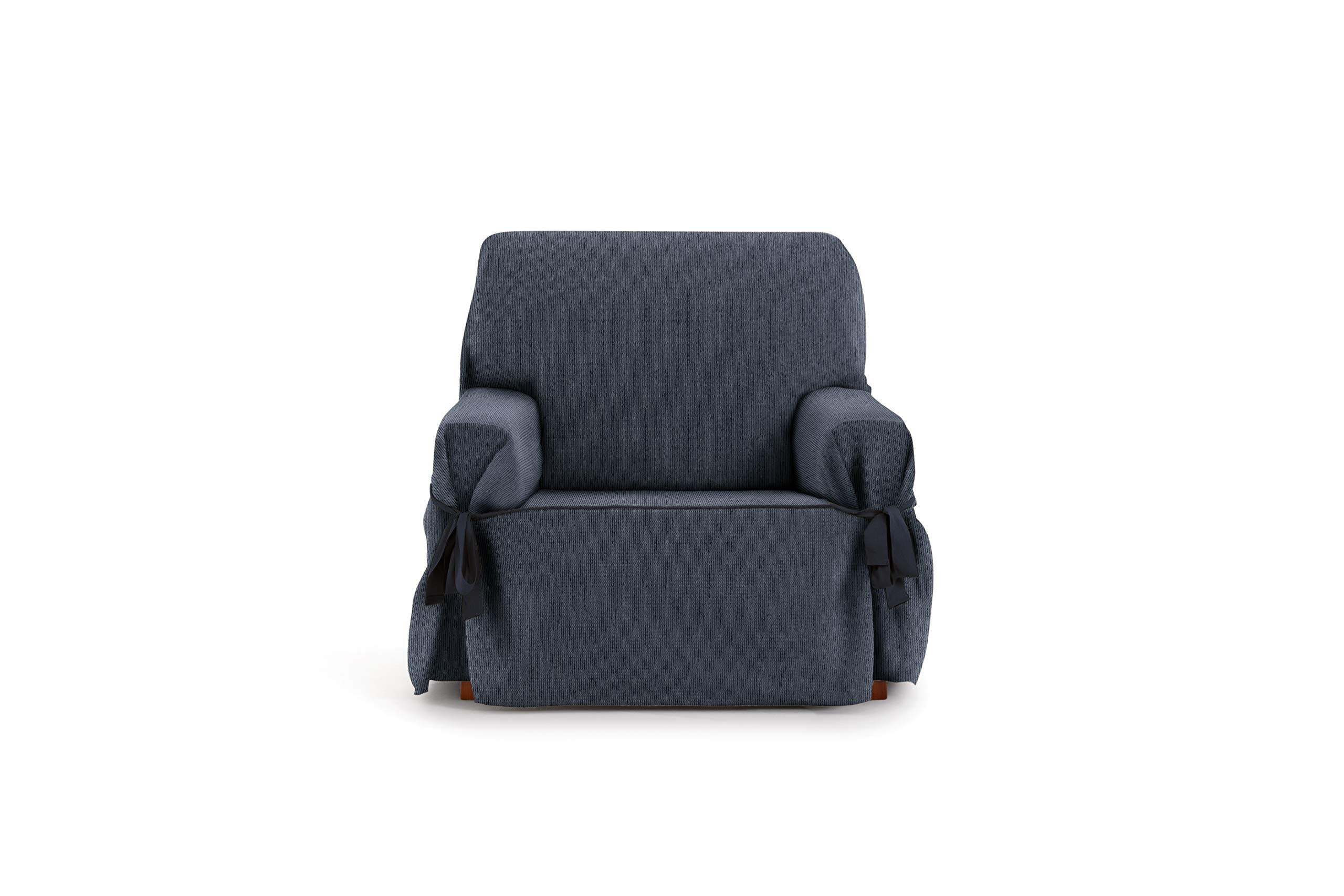Eysa Rabat adjustable universal sofa cover with ties 1 seater color 03/blue