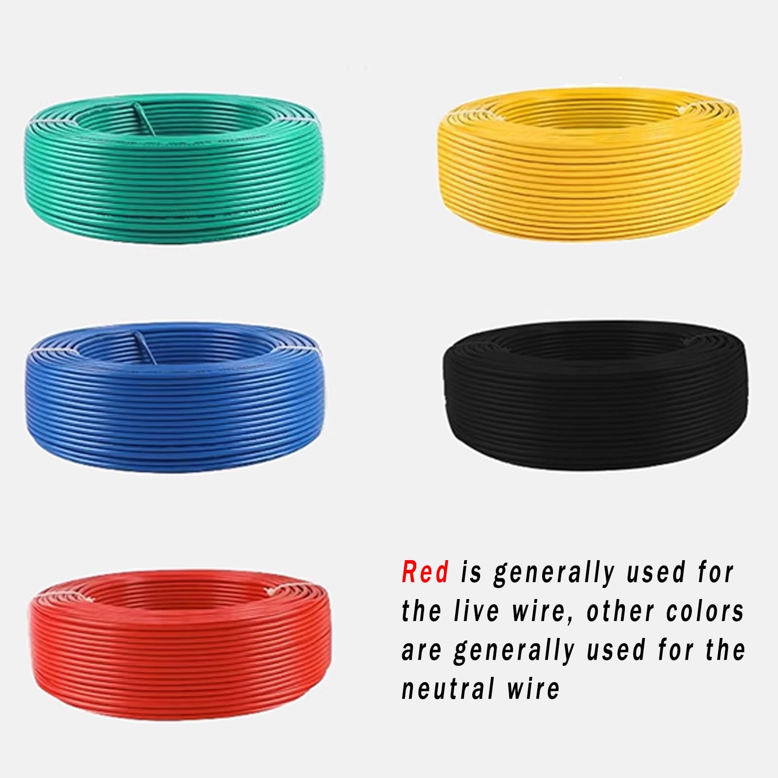 Cavo Elettrico In Rame Puro Morbido Da 1,0 Mm² A 10, Multifilare Unipolare 25 Piedi 100, Di Prolunga PVC For Uso Domestico, Flessibile Ristrutturazione Della Casa(100ft,1.00mm² -yellow)