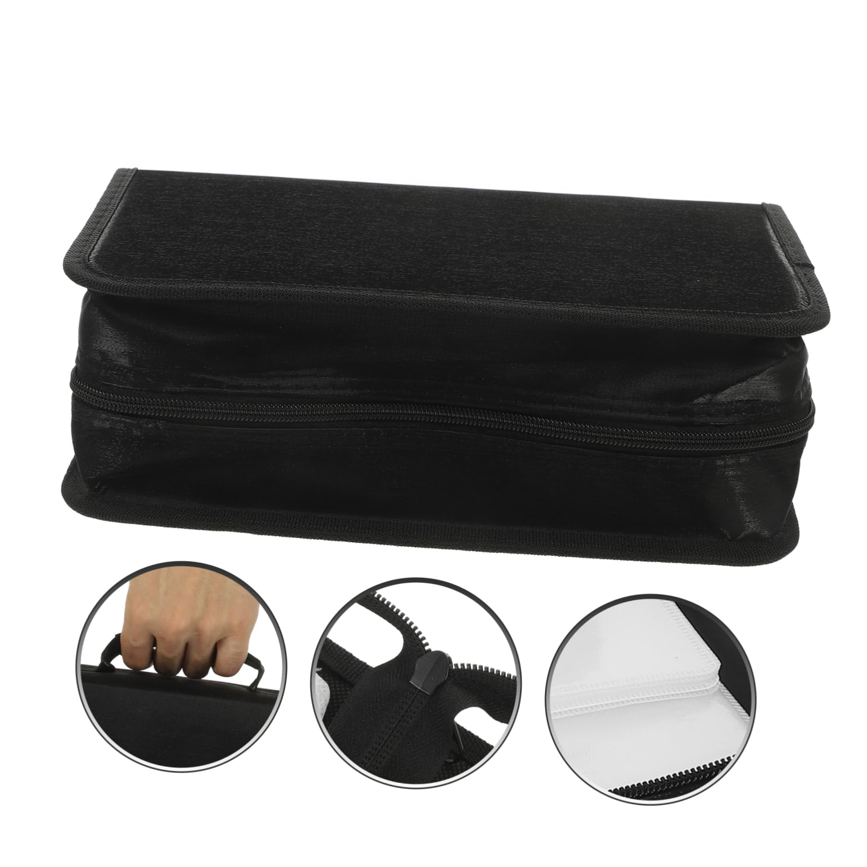 ULTECHNOVO 3pezzi Custodia Per Cd e Dvd Organizer Portatile Capacità Design Elegante e Compatto Protezione Da Graffi Perfetta Per Casa e Viaggi