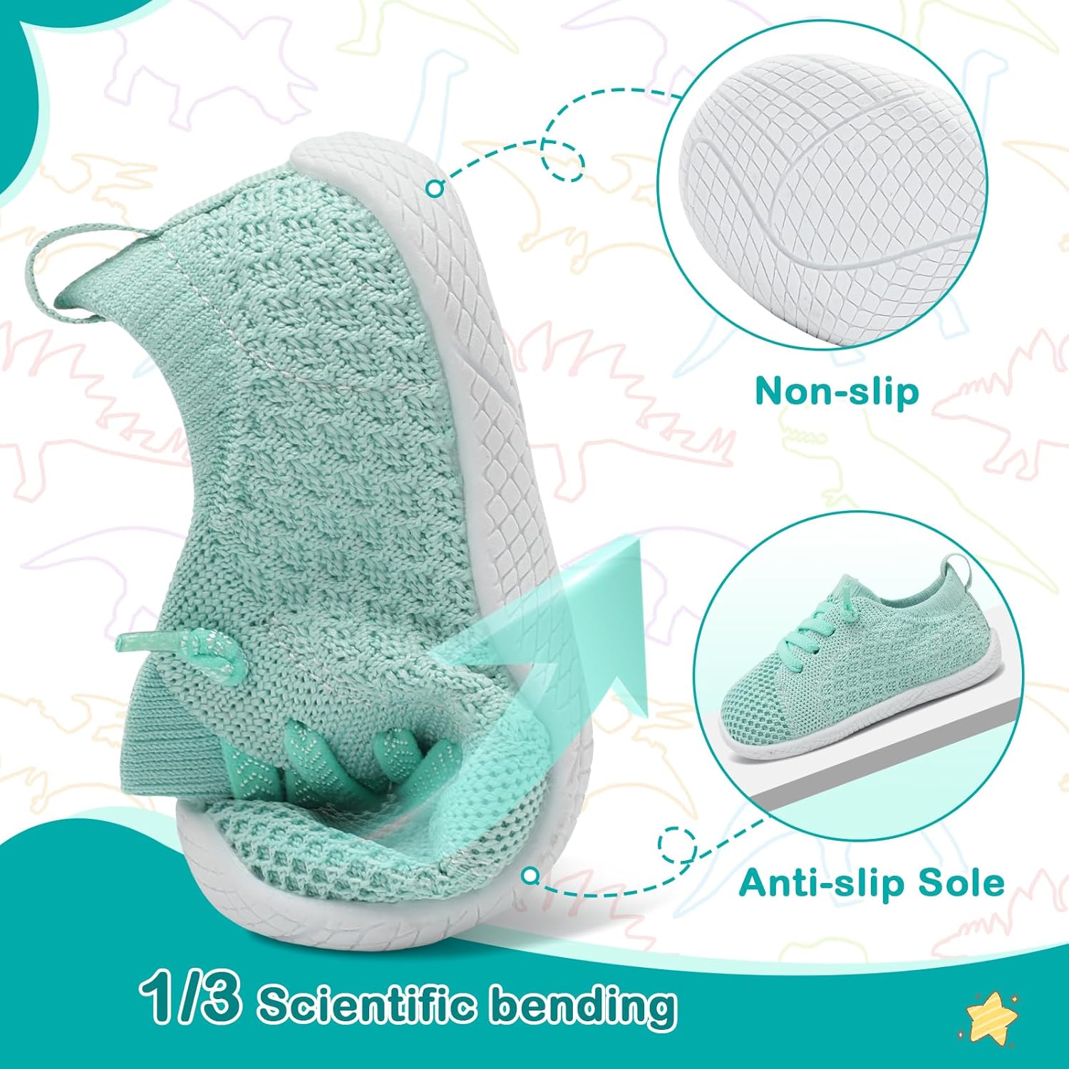 Toddler Boys Girls Shoes Barefoot Shoes Toddler Walking Shoes Kids Tennis Shoes Wide Lightweight Breathable Sneakers - Image 3