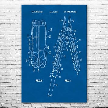 Multi-Tool Patent Print Poster 11x14 Gifts For Men, Man Cave Decor, Camping Decor, Outdoorsman Gifts, Farmhouse Decor, Hiking Gifts