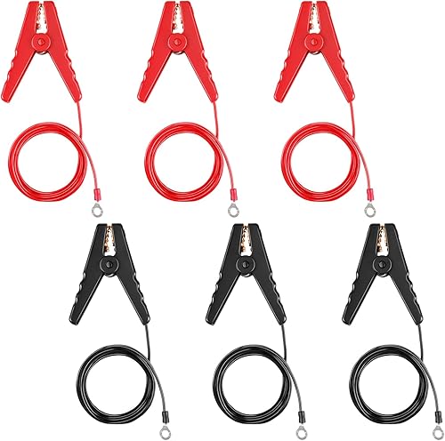 Miniatura 1 de 6 piezas de alambre eléctrico de 3 pies para valla de conexión solar, conectores de cerca, cargador eléctrico, valla eléctrica, alambre de cobre con