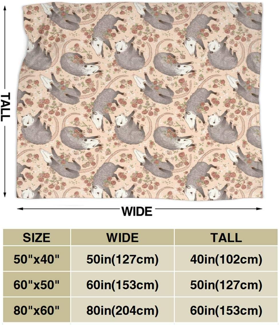 Opossum Blanket - Possum Gifts Throw for Travelling Camping - Soft Stuffed Animal Blanket - Birthday Gifts for Women Men Kids - Image 3