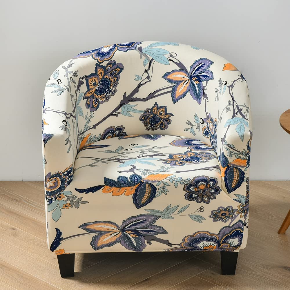 2 Copripoltrona Chesterfield Elasticizzati - Per Poltrone Singole, Fiore Beige, Rimovibili E Lavabili - Foto 11