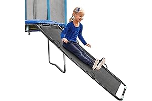 Trampolín acuático con tobogán TANOSHII®, el tobogán universal para trampolines más seguro