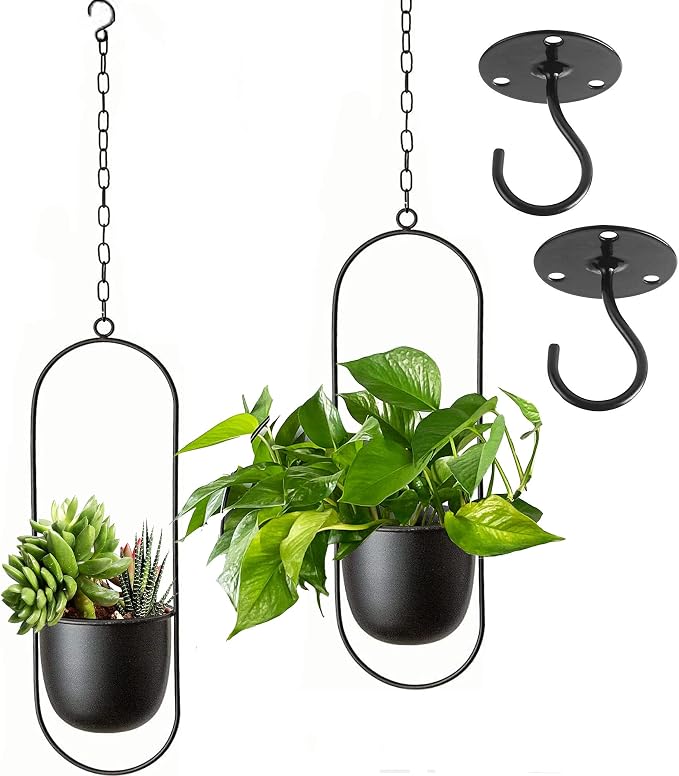 Macetero Colgante de Metal, Maceta Decorativa Colgante de Metal, Color…