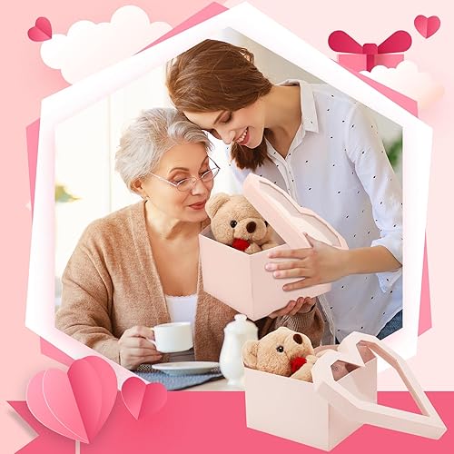 Miniatura 6 de Silipull 6 unidades de collar de oso para el día de San Valentín, caja de regalo, muñeca, juguetes de peluche, decoración del día de San Valentín,