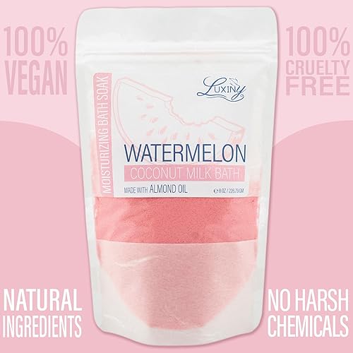 Miniatura 2 de Luxiny Jabón de baño de leche vegana hecho con leche de coco en polvo hidratante y aceite de almendras dulces para una bomba de baño, polvo calmante