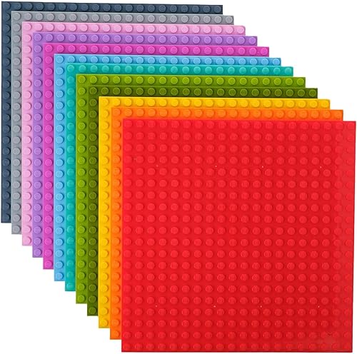 Miniatura 1 de Strictly Briks Paquete de 12 placas base apilables clásicas de 6 x 6 pulgadas, para ladrillos de construcción, 20 x 20 pulgadas, 100% compatibles