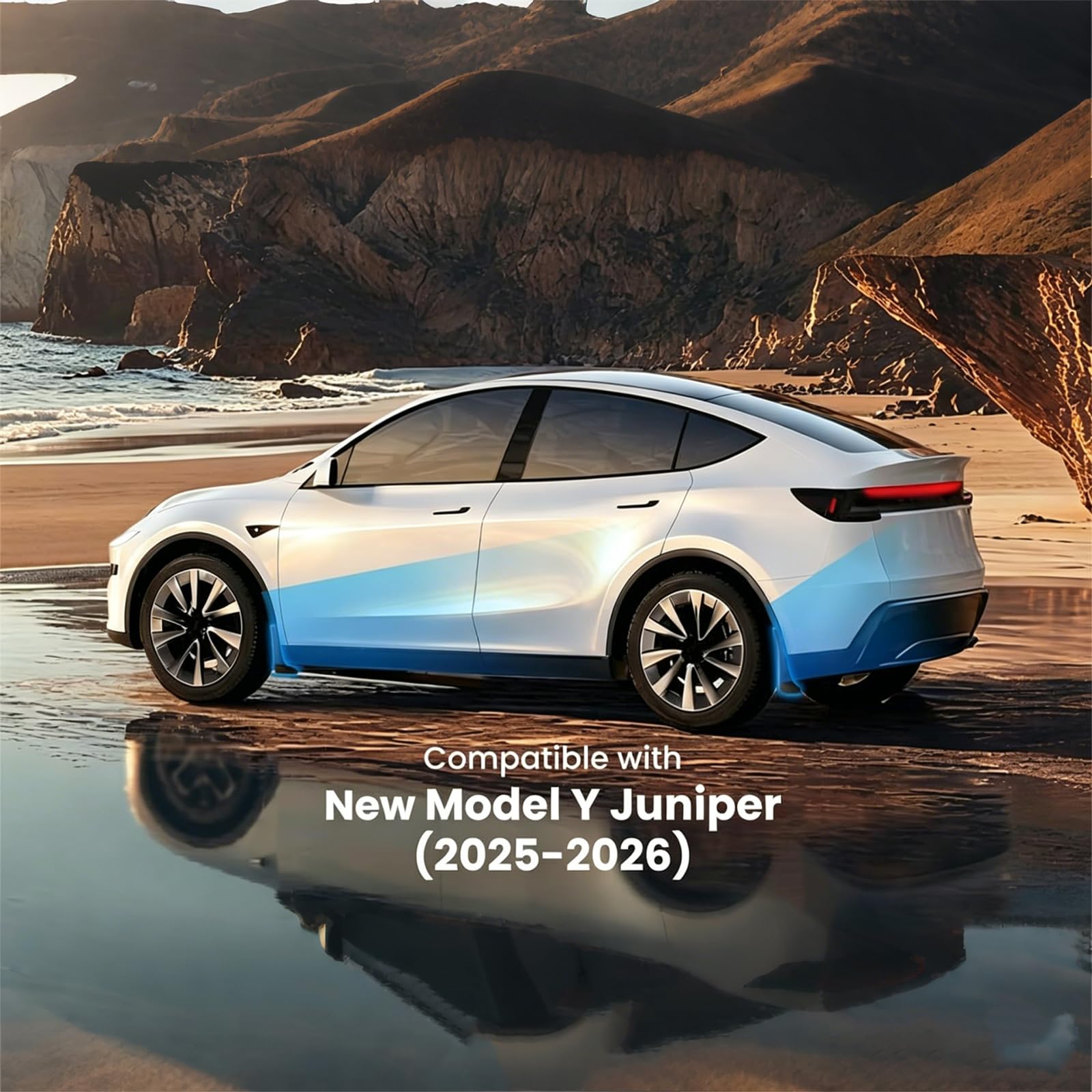 4 Pezzi Parafanghi, Paraspruzzi per Auto per Tesla Model Y, Accessori Auto Tuning, 2026 2025 Model Y, Non Necessaria Foratura, Forte Tenacità, Protezione Da Fango e Sassi