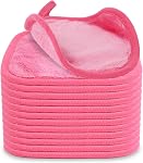 Puomue Makeup Remover Cloth 12 Pack, Ultra Soft and Reusable Microfiber Makeup Remover Towels for All Skin Types, Perfect Face Towels for Women, 6 Inch X 6 Inch, Multicolor