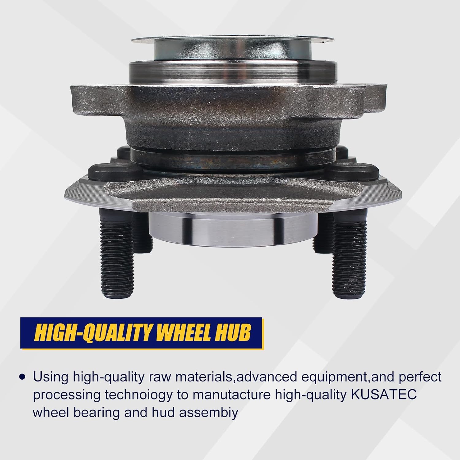 KUSATEC 513297 2pcs Front Wheel Bearing and Hub Assembly Compatible with 2007-2012 Nissan Sentra, 4 Lug Bolts w/ABS