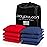 Play Platoon Weather Resistant Cornhole Bags - Set of 8 Regulation Corn Hole - Red & Navy Blue - Durable Duck Cloth Corn Hole for Tossing Game, Includes Tote Bag