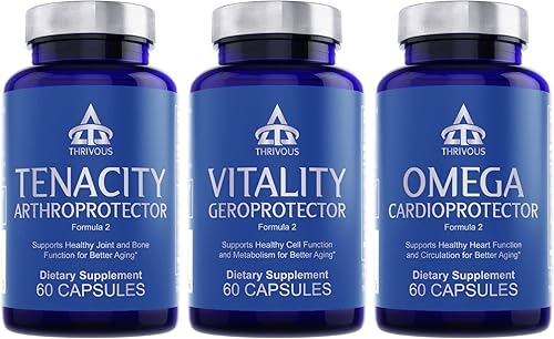 Thrivous Geroprotector Stack - Mejora la función de cuerpo completo para un mejor envejecimiento - Suplemento geroprotector avanzado - Incluye