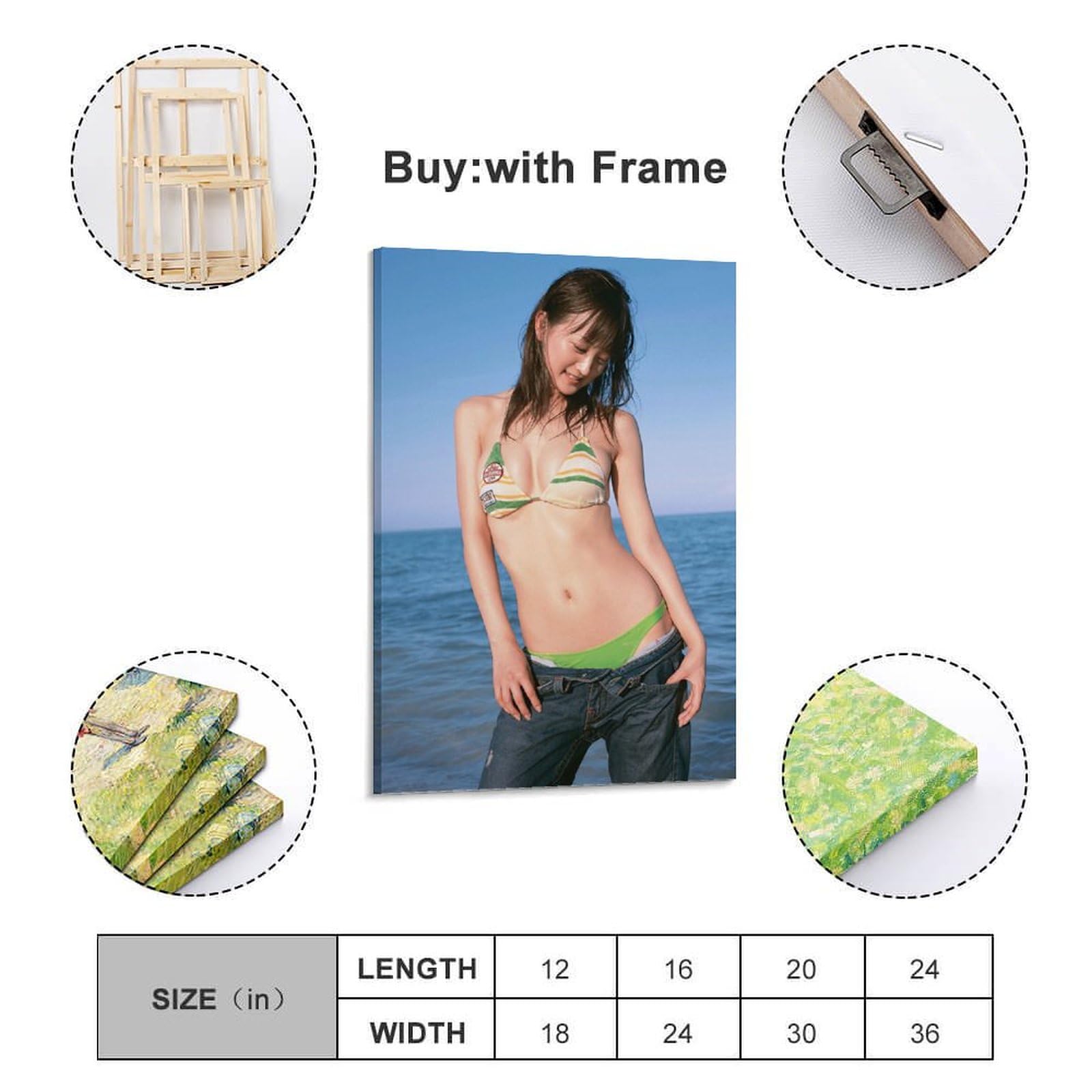 Amazon.co.jp: 小松彩夏写真フォトポスター65 キャンバスアート