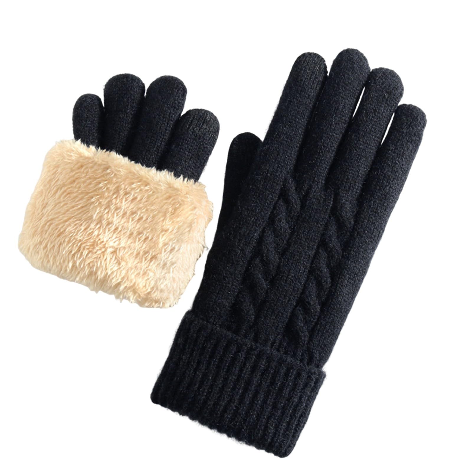 Women's Winter Touch Screen Texting Phone Windproof Gloves Fleece Lined Thick Warm Gloves Cold Weather Clothes