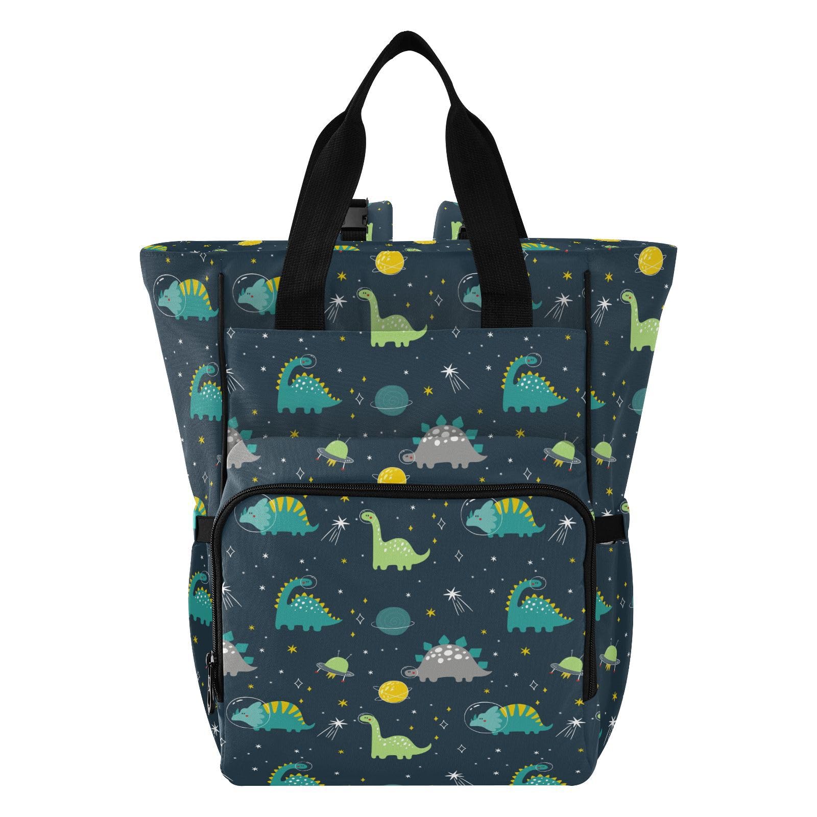 ALAZA Baby Changing Bag Backpack, Dinosaur Star Multi-Functional Diaper Bag, Large Capacity, Unisex, One Size, Multicolour