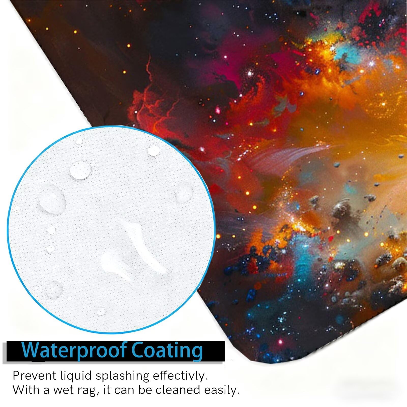 Astronauta Podkładka pod mysz XXL, 120 x 60 cm, gamingowa podkładka pod mysz, gwiaździste niebo, duża podkładka na biurko, akcesoria na biurko do gier z antypoślizgową podstawą i przeszytymi