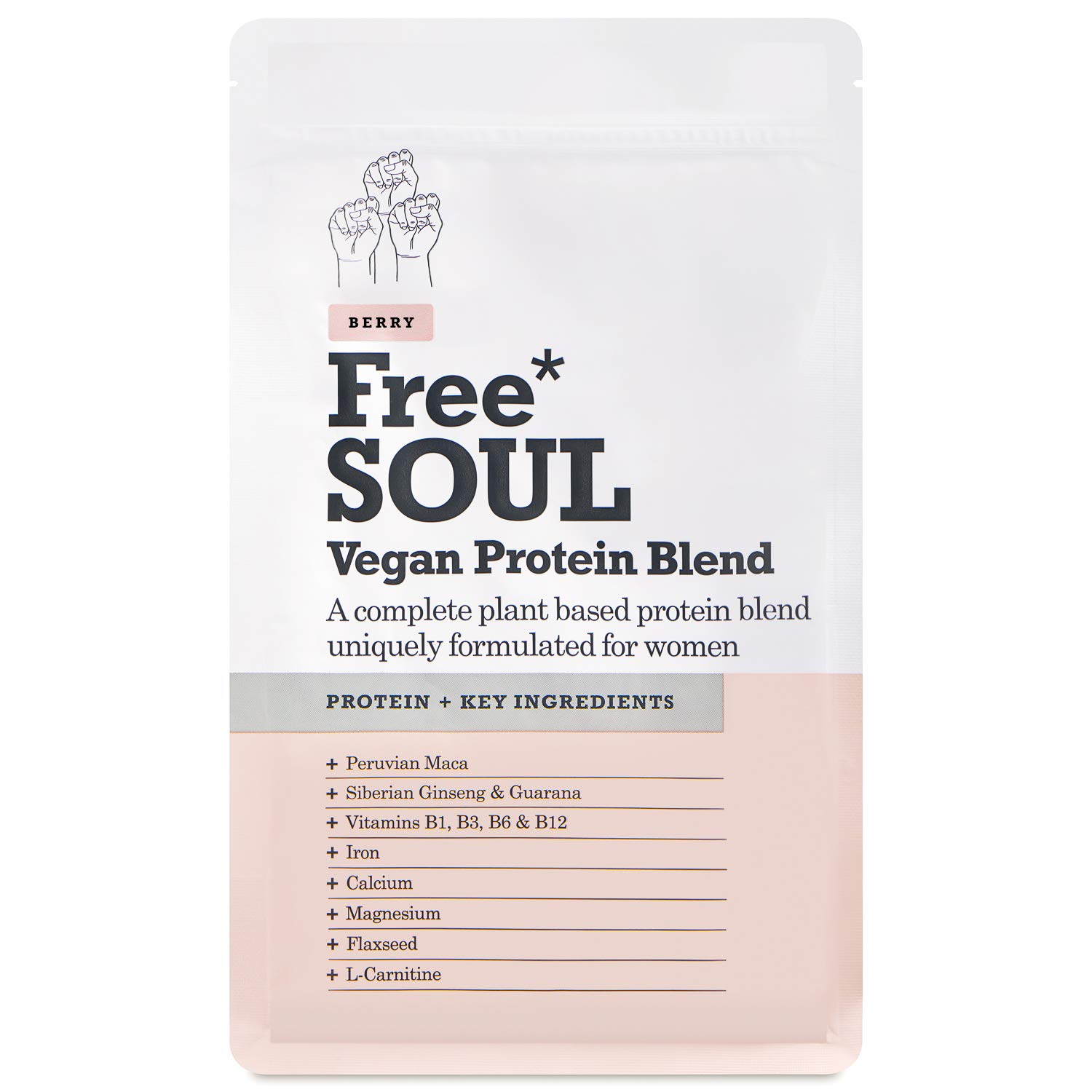 Buy Free Soul Vegan Protein Powder Formulated for Women 600g 20g