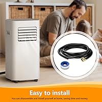 Vista 7 de Manguera de drenaje deshumidificador de 12 pies con conector FHT de 3/4 pulgadas, manguera deshumidificadora 18FFDHMH01 compatible con la mayoría