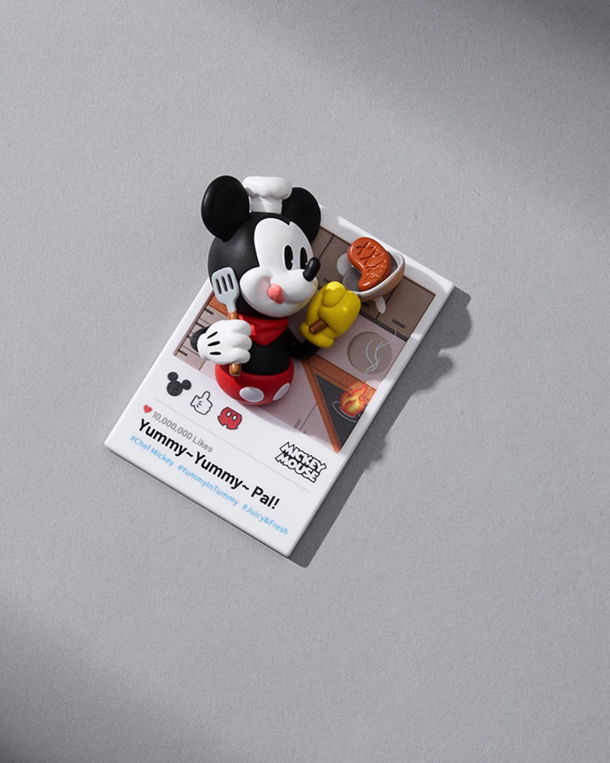 MINISO Disney Mickey Mouse Blind Box Fun in Life Series 3D Magnetic Vinyl Cute Mystery Animal Toy, Collectible Surprise Gift Figure Model Random Design for Home Decor Birthday Gifts, Single Box