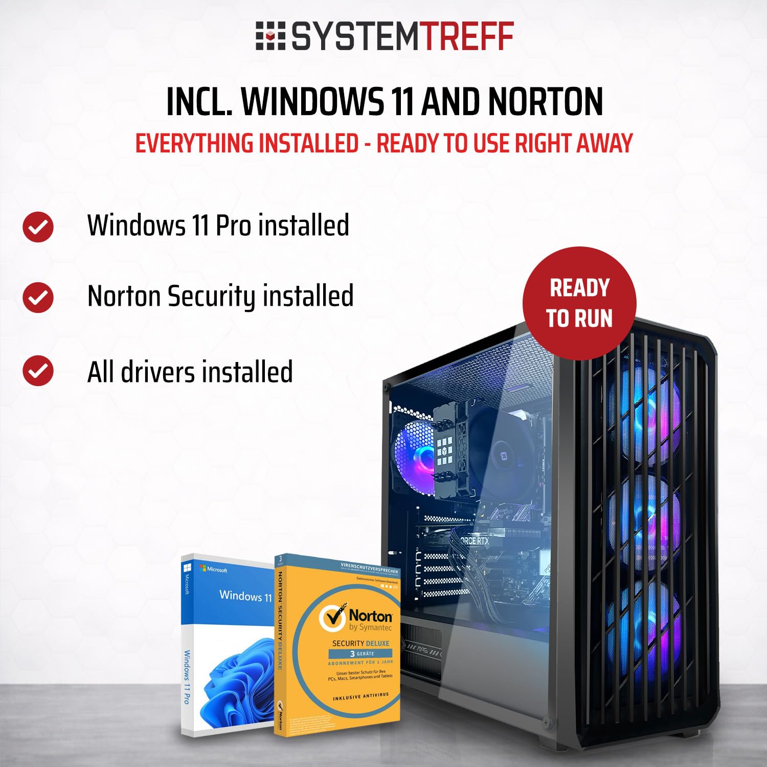 SYSTEMTREFF Office PC Intel Core i5-12400 6x4.4GHz | UHD 730 4K