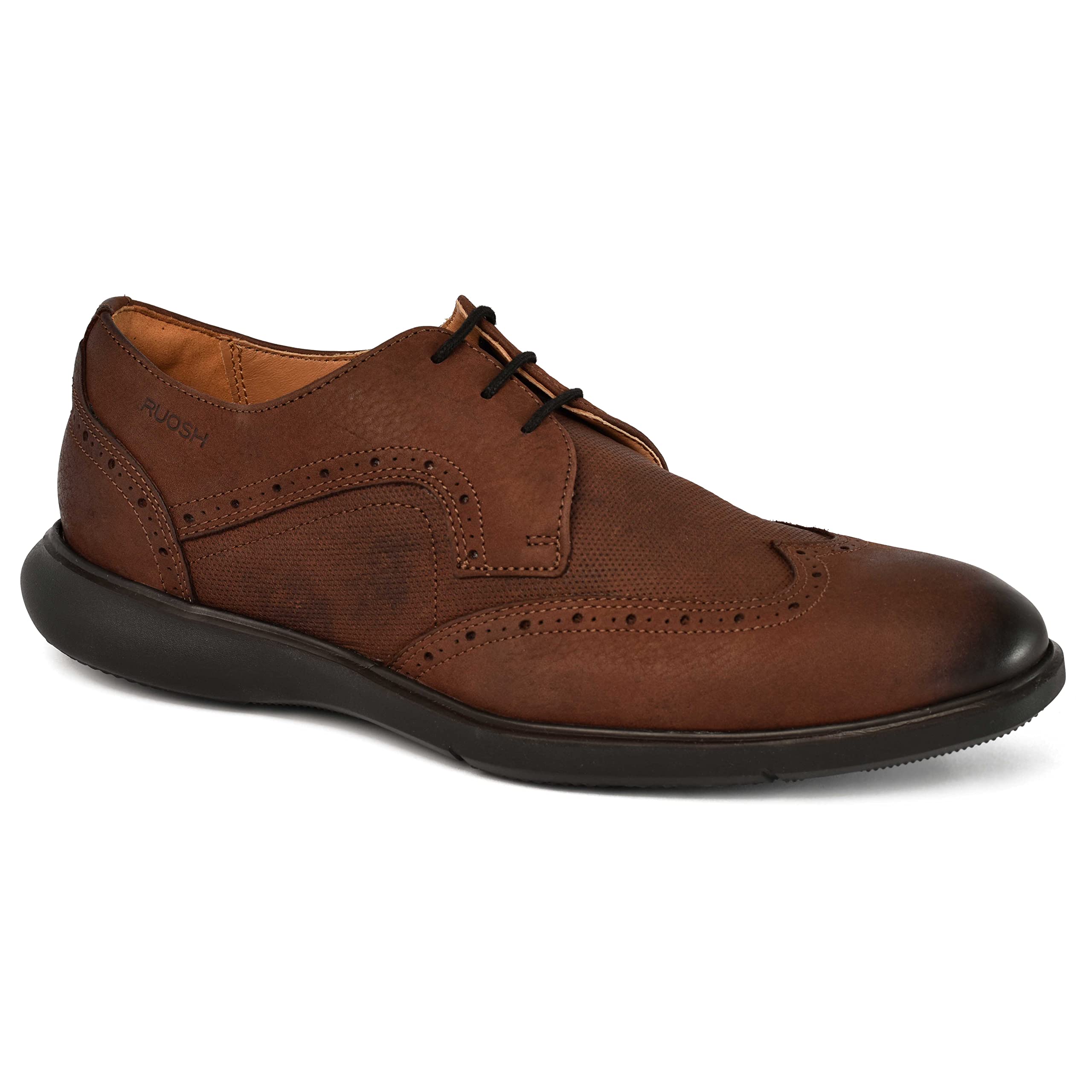 Ruosh The Hybrid Men Burgundy Wingtip Lace-up (B0C2CXPBFH) Amazon Price History, Amazon Price Tracker