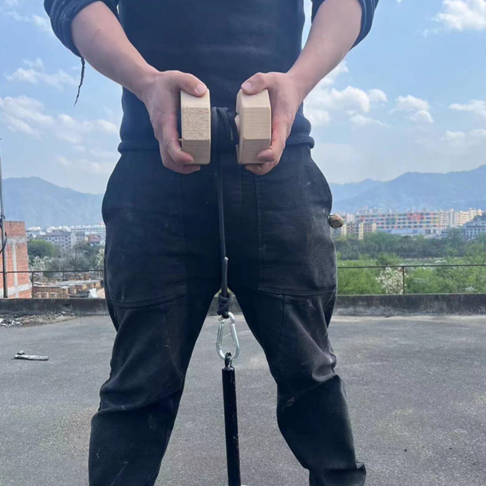 Entrenador de Muñeca Fortalecedor de Mano Ejercitador de Antebrazo Agarrador de Fabricado en Madera de con Diseño