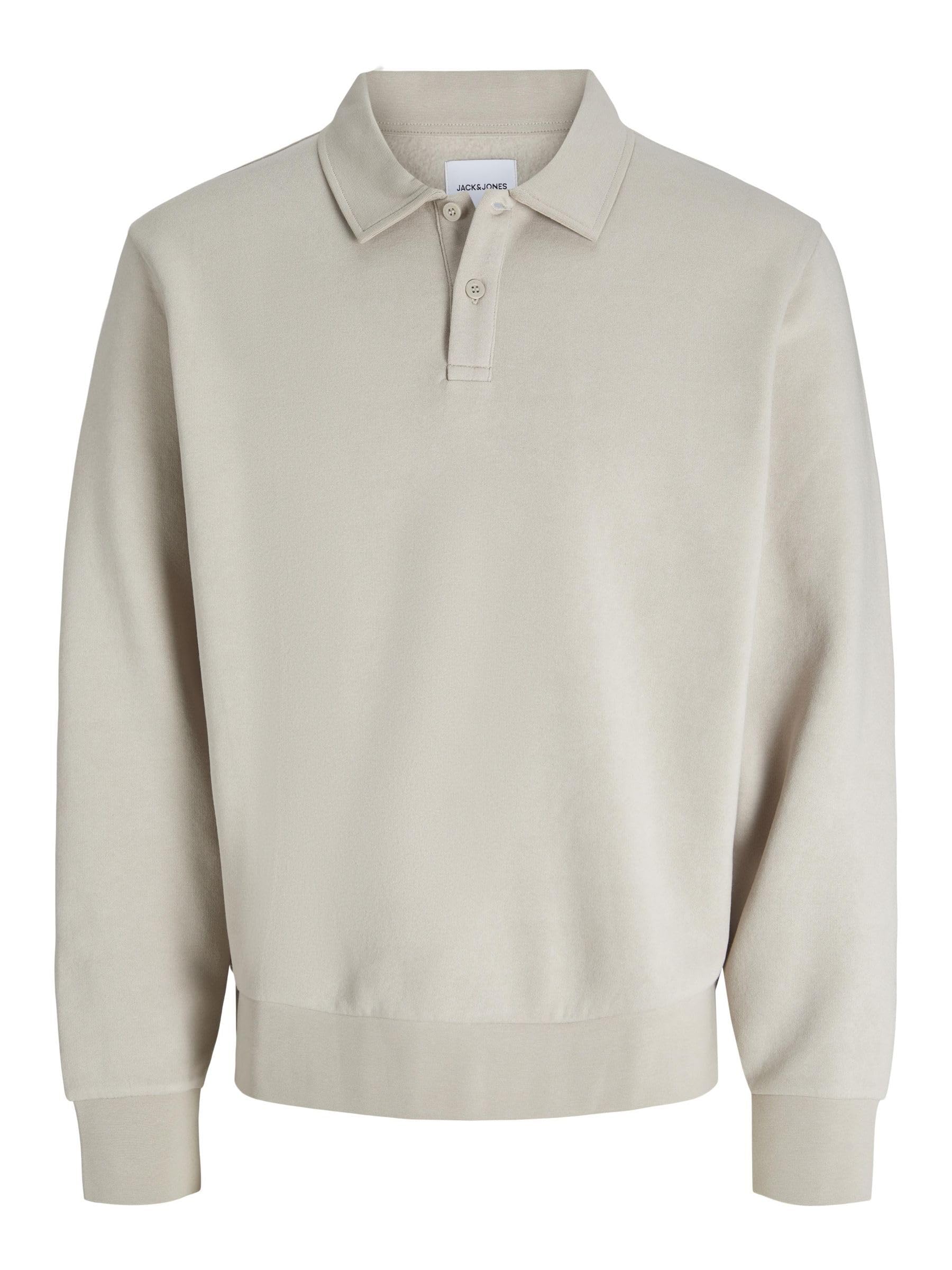 Jack & Jones Men's Moonbeam Bradley Polo Sweatshirt