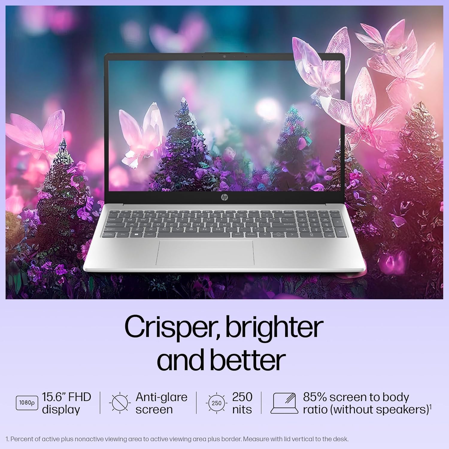 HP Laptop Computer, 15.6“ FHD Display, Intel 4-Core Processor, 16GB DDR4 RAM, 256GB PCIe SSD, WiFi 6, Bluetooth 5.3, USB-C, HDMI, Webcam, Numeric Keypad, Natural Silver, Windows 11 Home