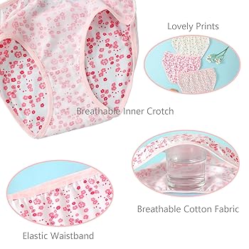 Kidear Toddler Soft Cotton Underwear Baby Panties Kids Girls' 12-Pack