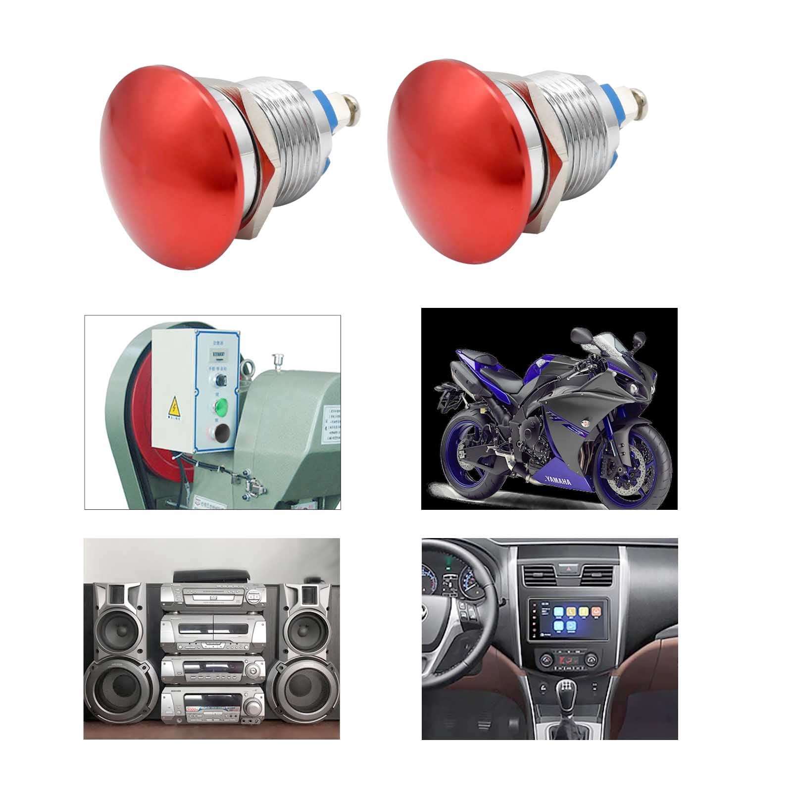 Mushroom Head Push Button Switch Momentary Push Button IP66